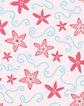 Coral Starfish Aquatic Swirl Pattern Rug