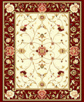 Elaborate Floral Vine Ivory Rug