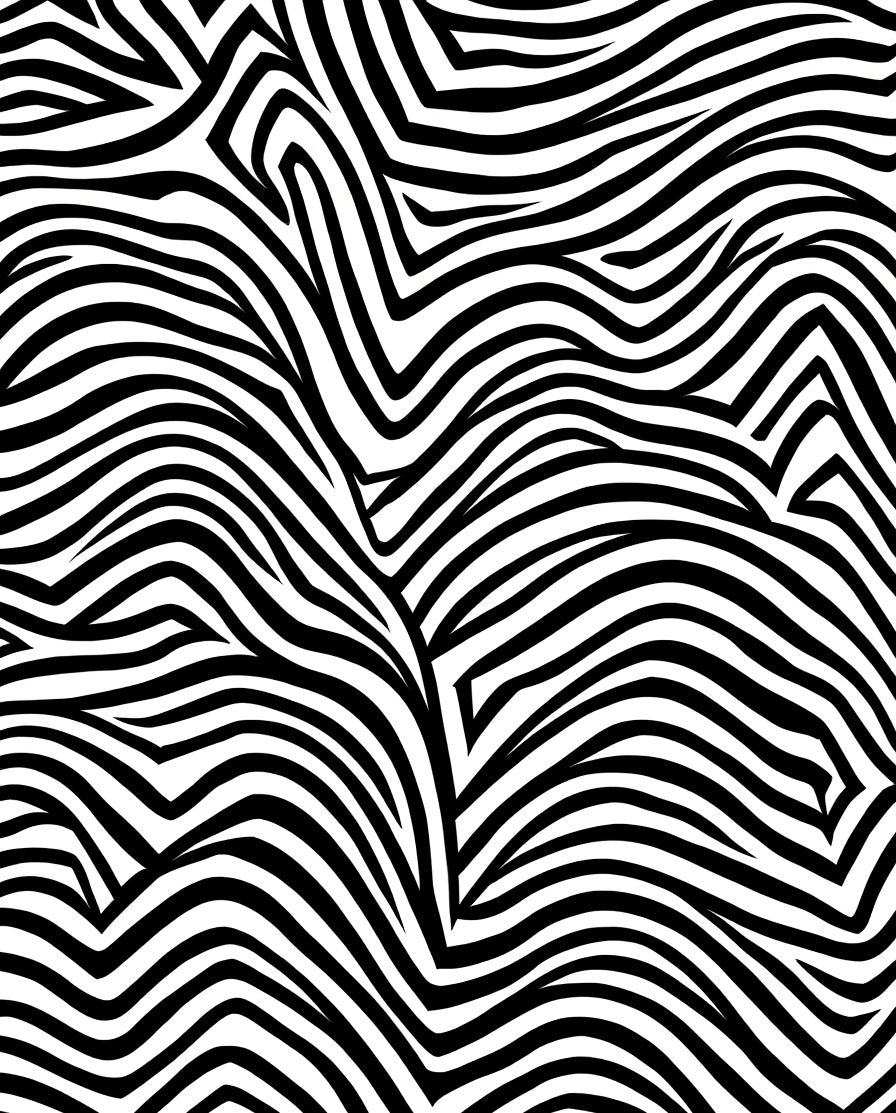 Bold Black White Zebra Print Rug