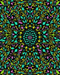 Abstract Floral And Leaf Mandala Pattern Rug