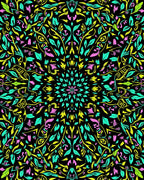 Abstract Floral And Leaf Mandala Pattern Rug