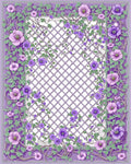 Vines Lattice Floral Pattern Rug