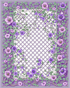 Vines Lattice Floral Pattern Rug