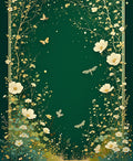 Whimsical Floral Meadow With Butterflies Rug