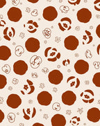 Bold Dot Floral Outline Pattern Rug