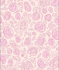 Abstract Pink Organic Swirl Pattern Rug
