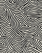 Organic Abstract Black White Pattern Rug