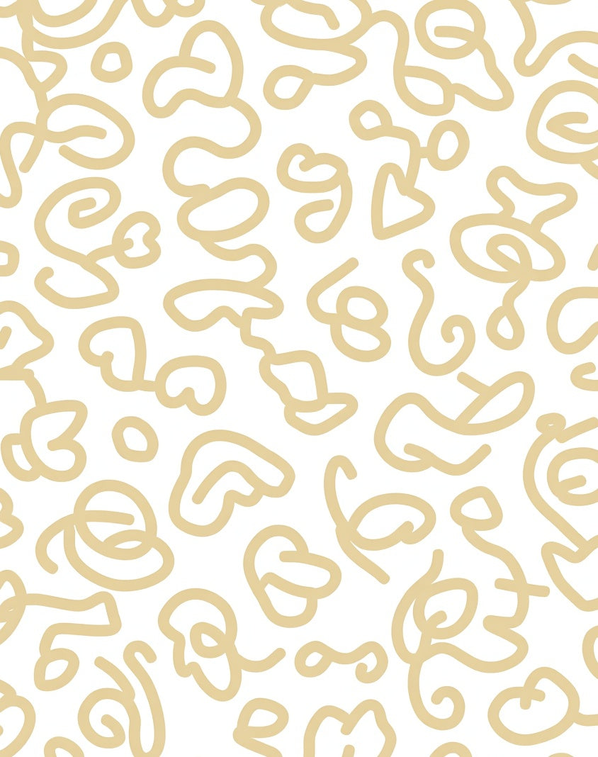 Abstract Scribble Pattern Accent Rug