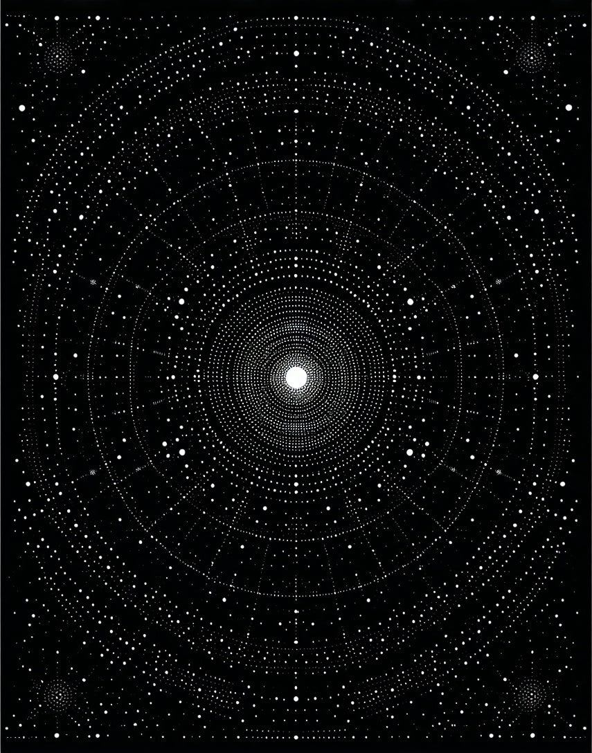 Cosmic Dot Patterned Circles Rug