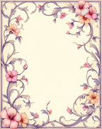 Ornate Floral Vine Pattern Rug