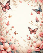 Floral Butterflies Gentle Spring Delight Rug
