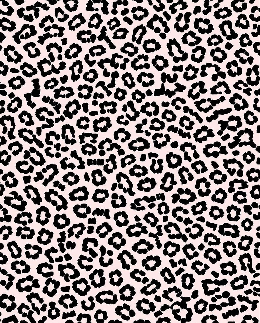 Black Leopard Print Design Rug