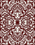 Ornate Vine Floral Intricate Pattern Rug
