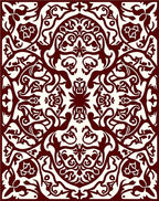 Ornate Vine Floral Intricate Pattern Rug