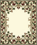 Rich Floral Toned Scrollwork Elegance Rug