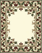 Rich Floral Toned Scrollwork Elegance Rug