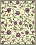 Vintage Floral Vines Pastel Rug