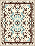 Ornate Swirls Light Blue Cream Rug