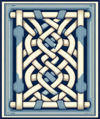 Intricate Intertwined Knot Pattern Rug