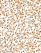 Whimsical Vine Dots Pattern Rug