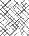 Diagonal Grid With Broken Lines Pattern Rug