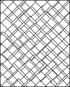 Diagonal Grid With Broken Lines Pattern Rug