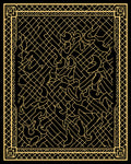 Bold Black Gold Abstract Art Rug