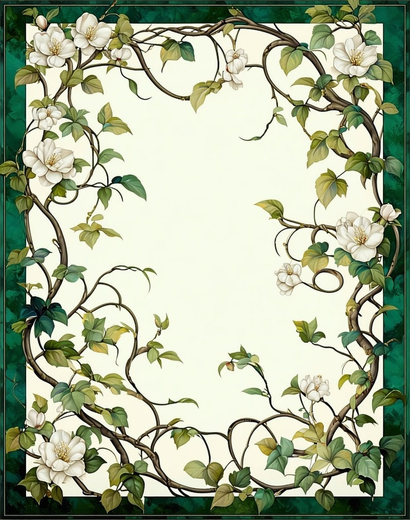 Vine Floral Garden Swirl Design Rug
