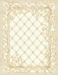 Vintage Floral Vine Lattice Rug