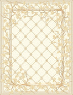 Vintage Floral Vine Lattice Rug