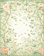 Soft Floral Vine And Leaf Pattern Rug