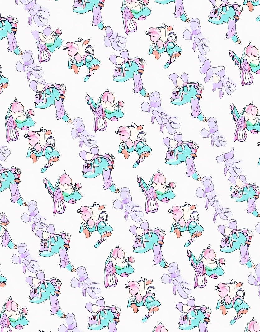 Whimsical Cartoon Character Pattern Rug