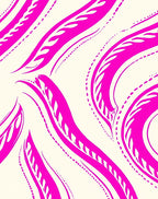 Vibrant Pink Abstract Swirl Pattern Rug