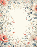Soft Floral Botanical Garden Design Rug