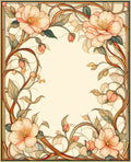 Floral Art Nouveau Inspired Design Rug