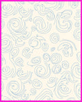 Abstract Blue Swirl Pattern Rug