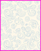 Abstract Blue Swirl Pattern Rug