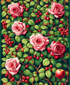 Rose Berry Garden Pattern Rug
