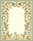 Vine Floral Ornate Garden Rug