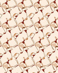 Abstract Beige And Brown Shapes Rug