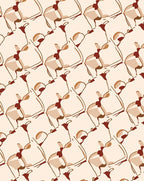 Abstract Beige And Brown Shapes Rug