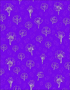 White Floral Sketch Pattern Rug