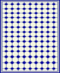 Classic Blue Geometric Lattice Pattern Rug