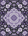 Purple Mandala Floral Pattern Rug