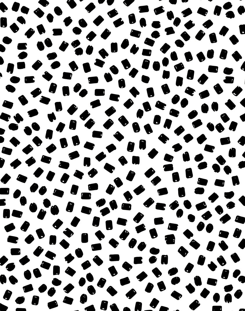 Abstract Dash Pattern Black and White Rug