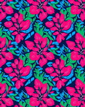 Vibrant Pink and Green Floral Pattern Rug