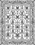 Floral Symmetry Traditional Rug Design Rug