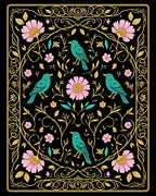 Birds Flowers Art Nouveau Rug