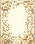 Floral Scrollwork Vine Elegant Design Rug
