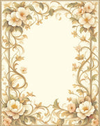 Floral Scrollwork Vine Elegant Design Rug